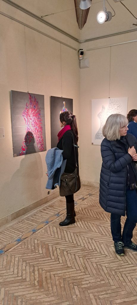 Tableaux exposés dans la gallerie Expo Palazzo Cancelleria Vaticana